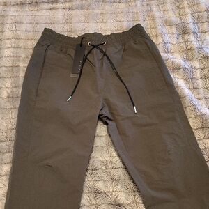 Men's Olive Joggers with Drawstring Waist